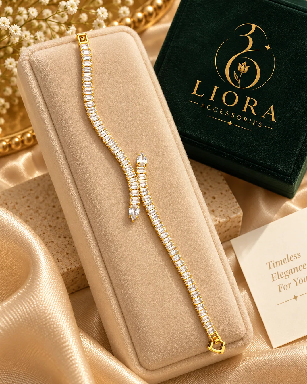 Baguette Wave Tennis Bracelet
