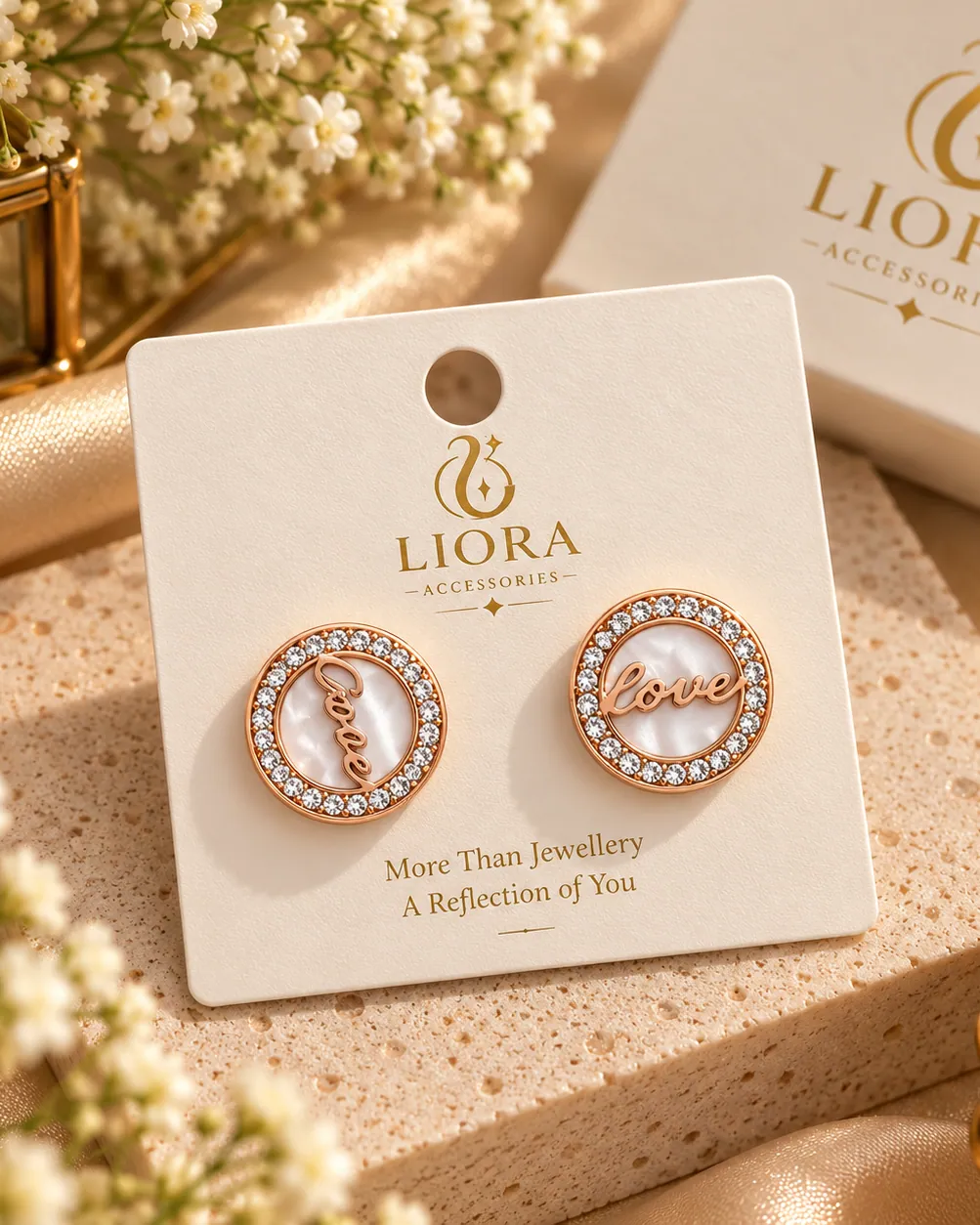 Love Heart Stud Earrings