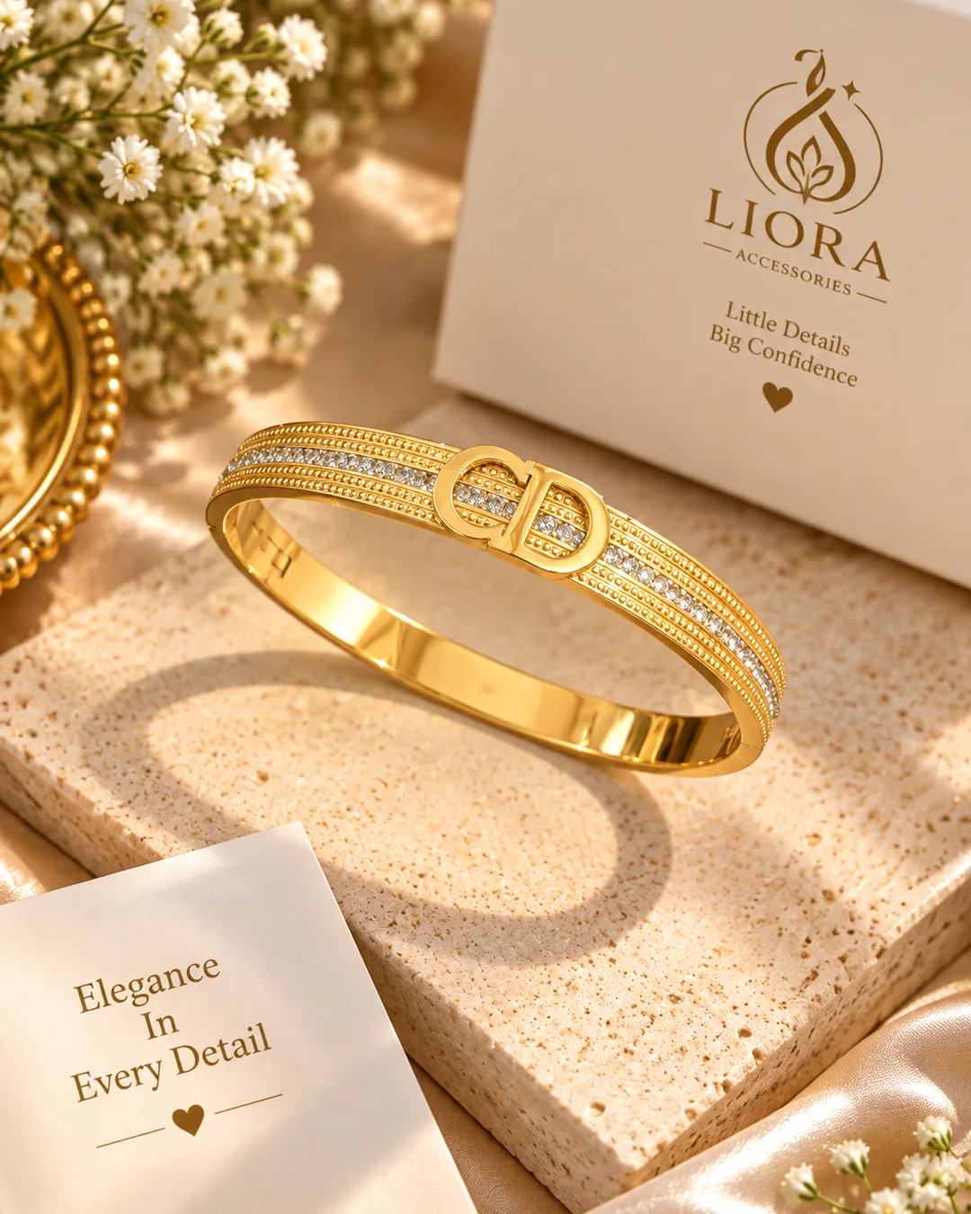 Pavé Buckle Bangle