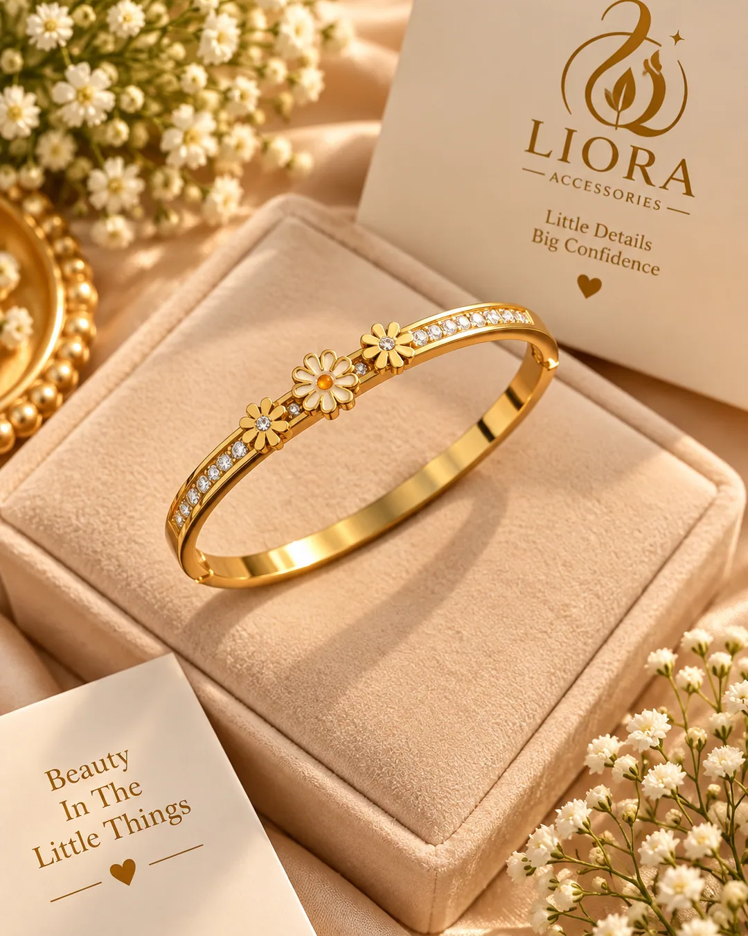 Pavé Daisy Bangle