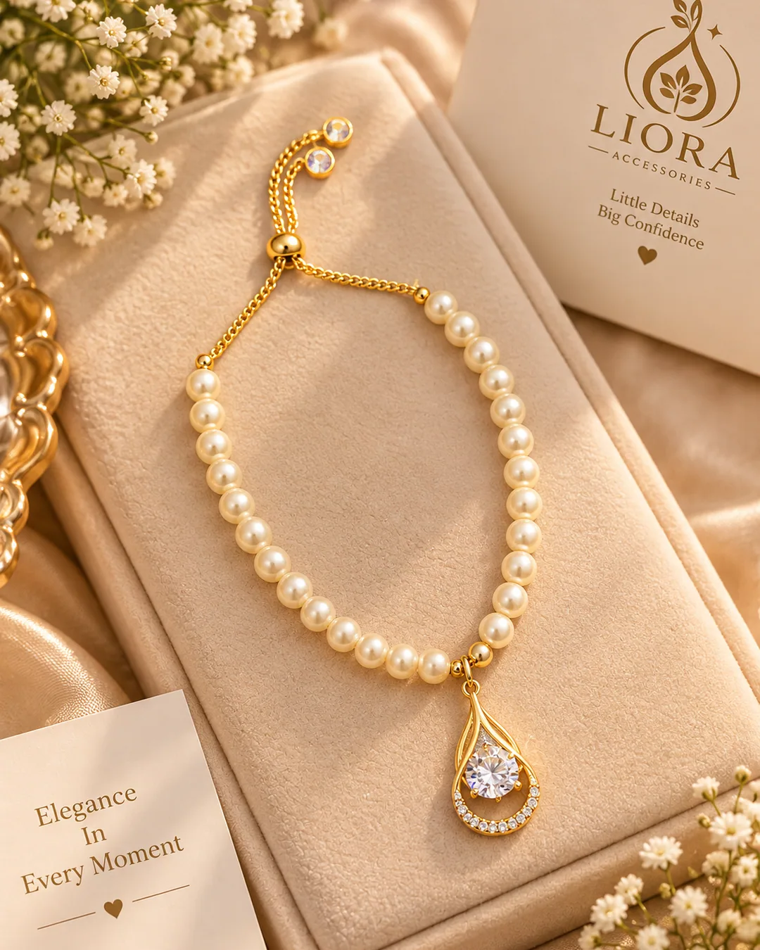 Pearl Bolo Bracelet