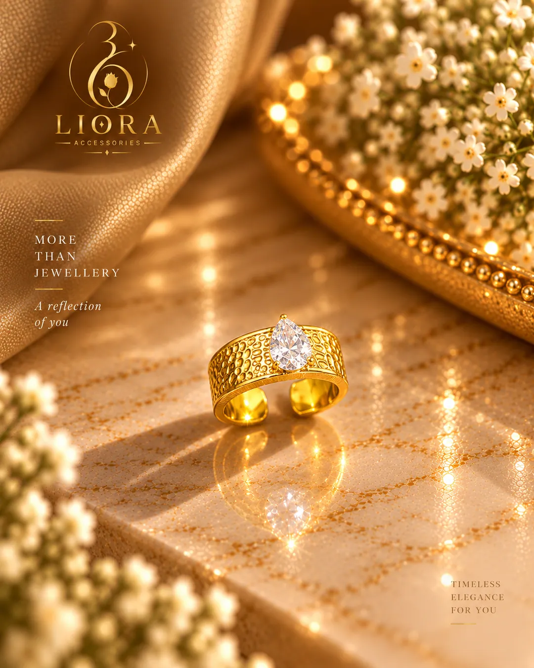 Textured Wide Band Ring